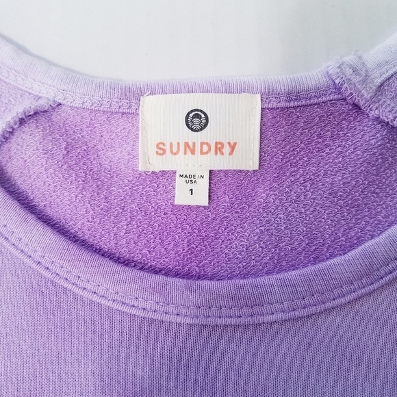 NEW Sundry | Purple Tie‎ Dye Sweatshirt size 1 - Picture 9 of 10